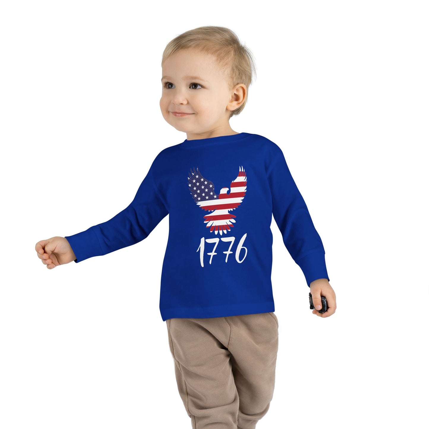 Premium Toddler Long Sleeve Tee - 1776 Heritage | Patriotic American Eagle