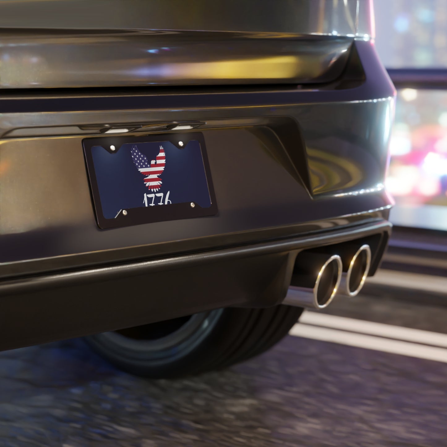 1776 Heritage Custom License Plate | USA Bald Eagle Graphic