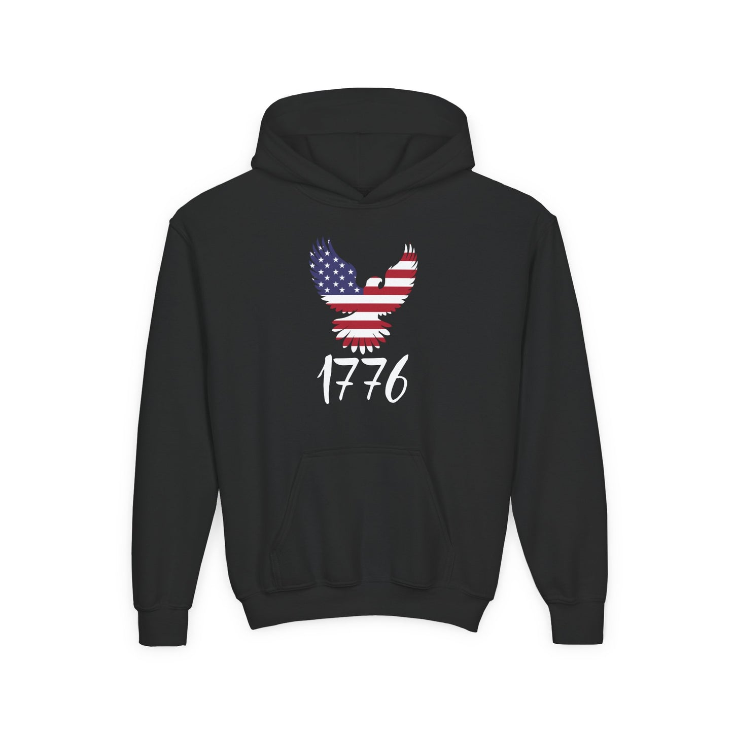 1776 Heritage Youth Hoodie | USA Bald Eagle Graphic