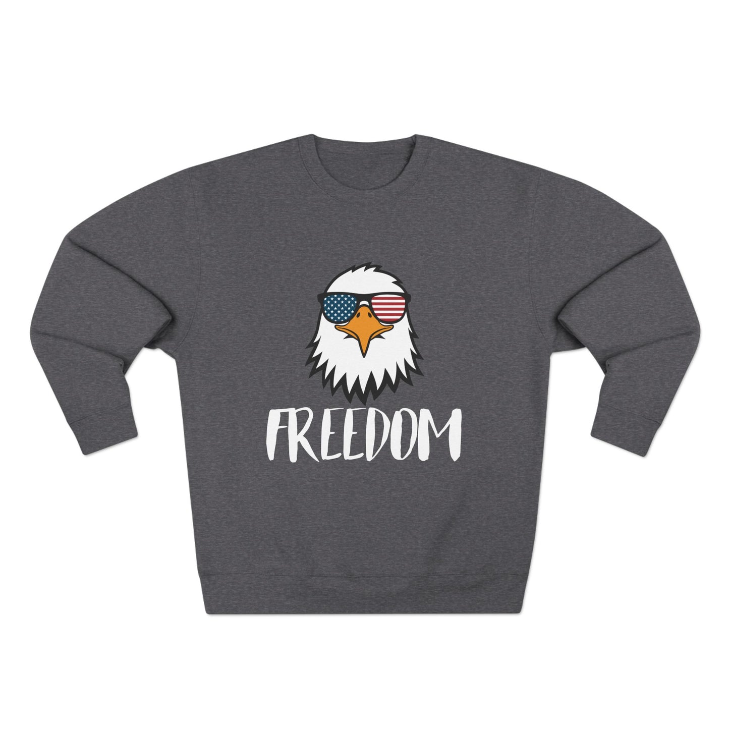 Freedom Eagle Aviator Premium Crewneck Sweatshirt | USA Bald Eagle Graphic