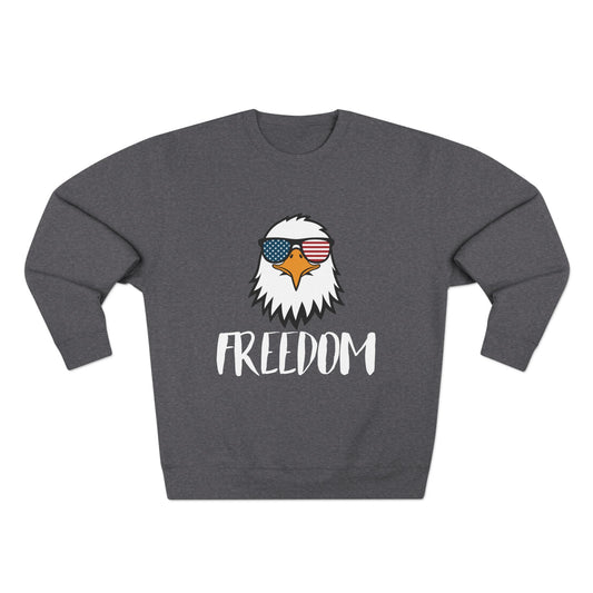Freedom Eagle Aviator Premium Crewneck Sweatshirt | USA Bald Eagle Graphic