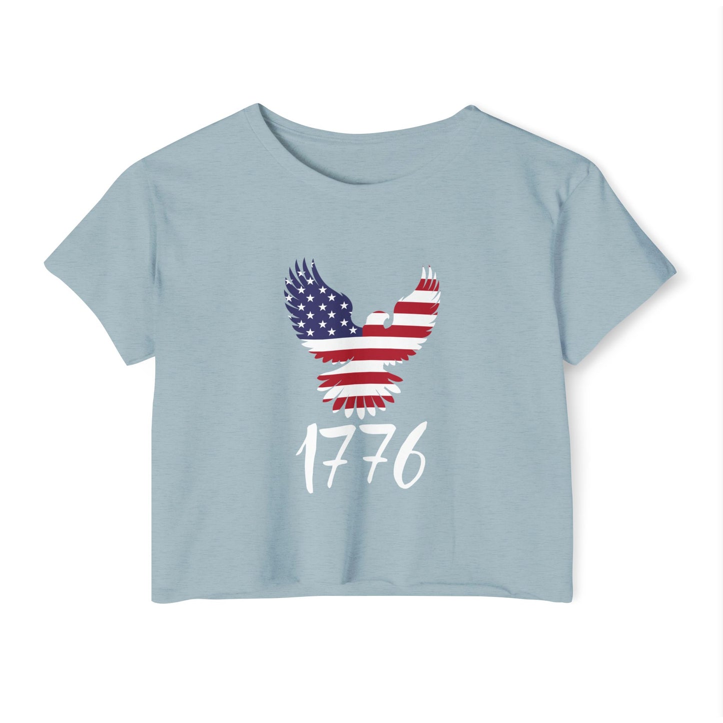 1776 Heritage Women's Festival Crop Top | USA Bald Eagle Graphic