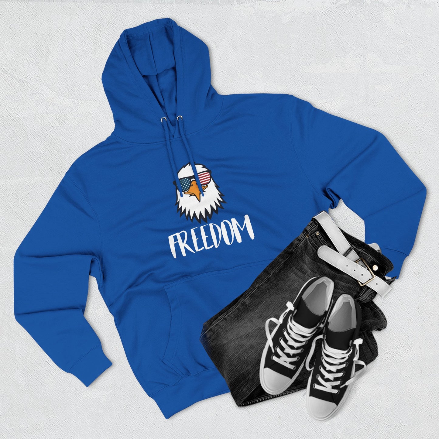 Freedom Eagle Aviator Premium Hoodie | USA Bald Eagle Graphic