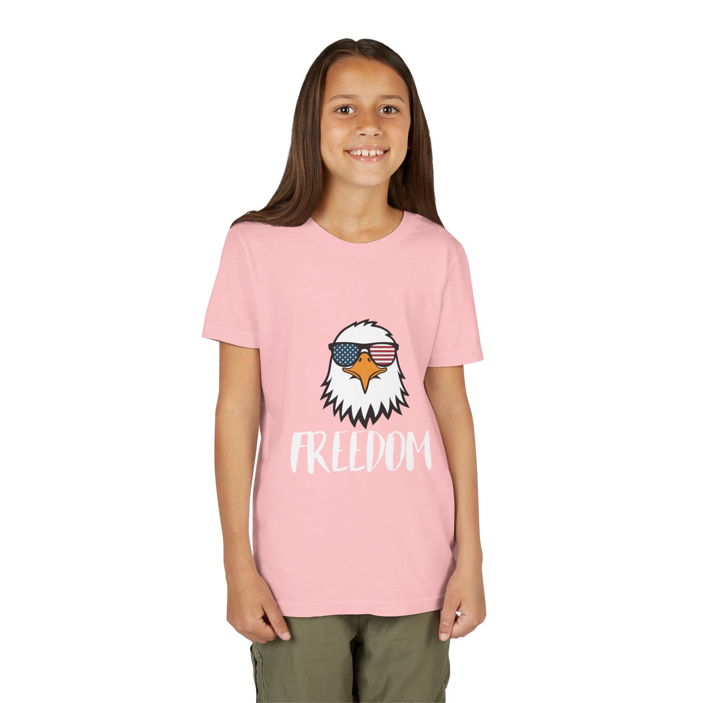 Freedom Eagle Aviator Youth T-Shirt | USA Bald Eagle Graphic Tee