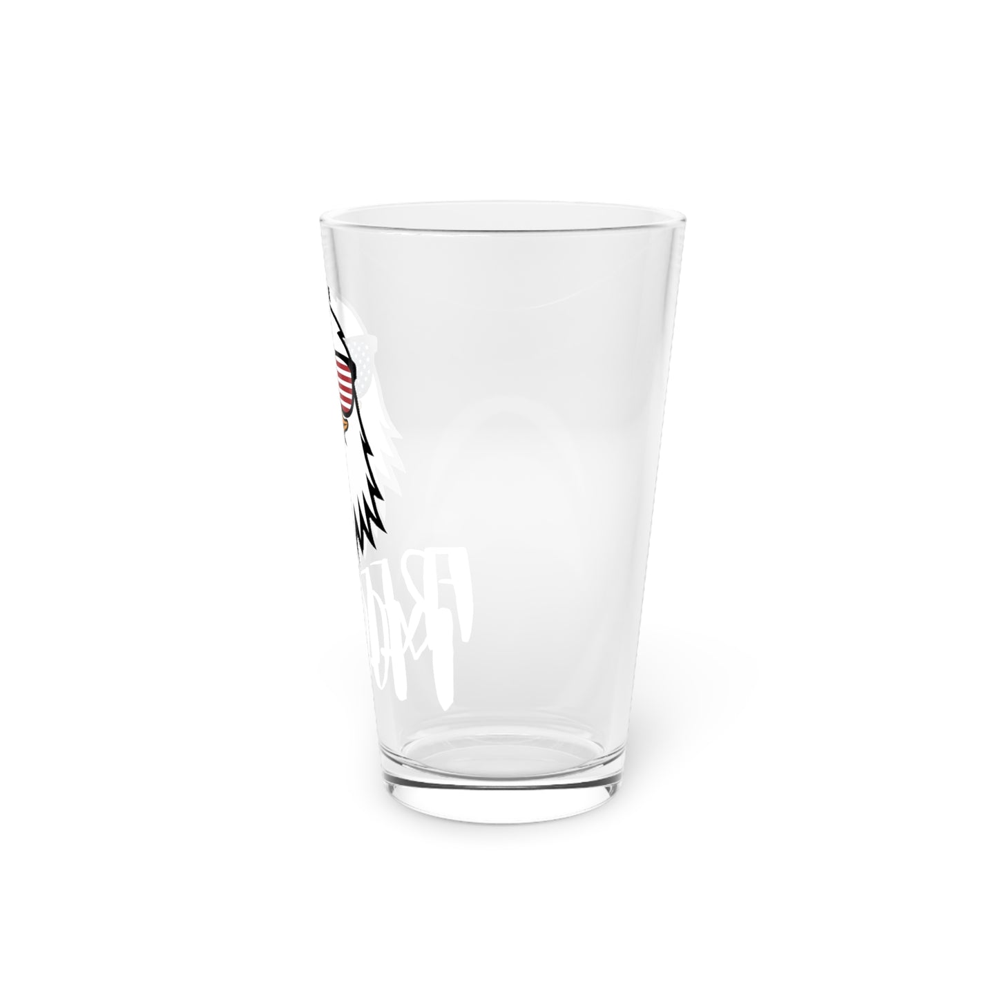 Premium Pint Glass - Freedom Eagle Aviator | Patriotic Drinkware