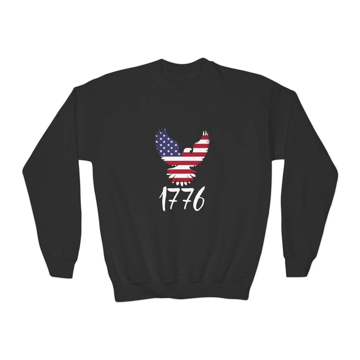 1776 Heritage Youth Sweatshirt | USA Bald Eagle Graphic