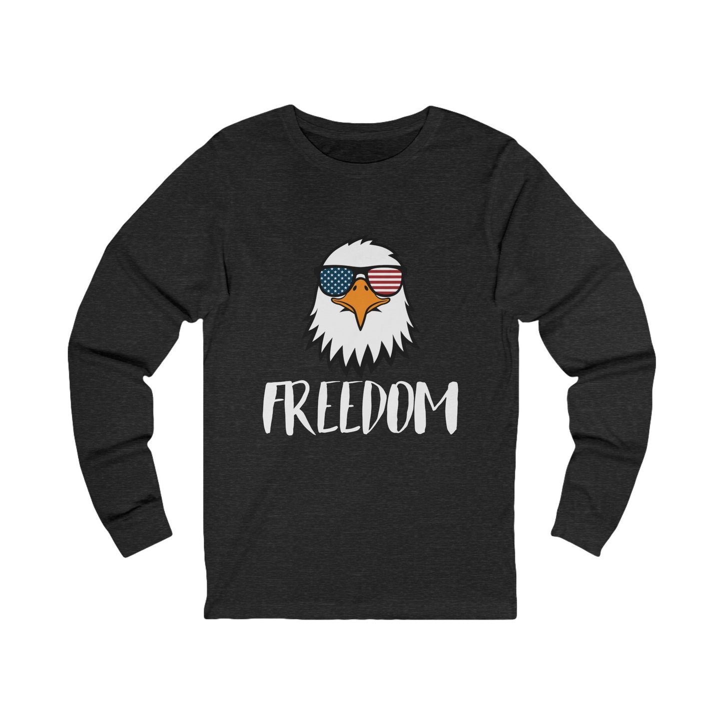 Freedom Eagle Aviator Men's Long Sleeve Shirt | USA Bald Eagle Graphic