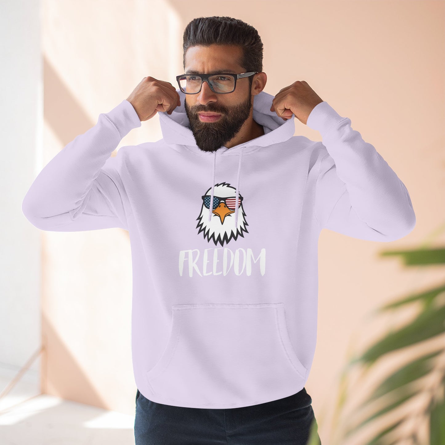 Freedom Eagle Aviator Premium Hoodie | USA Bald Eagle Graphic