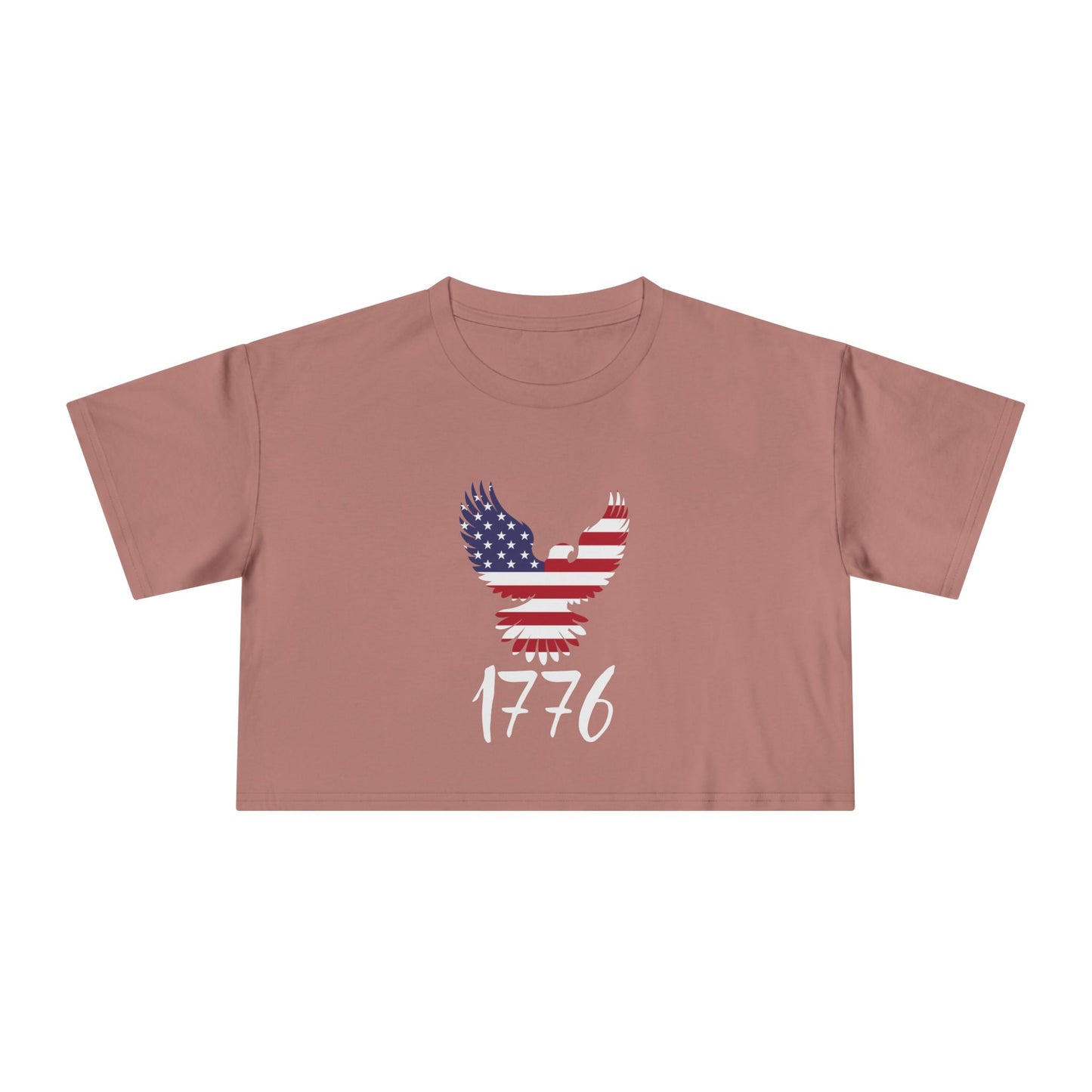 1776 Heritage Women's Premium Crop Top | USA Bald Eagle Graphic