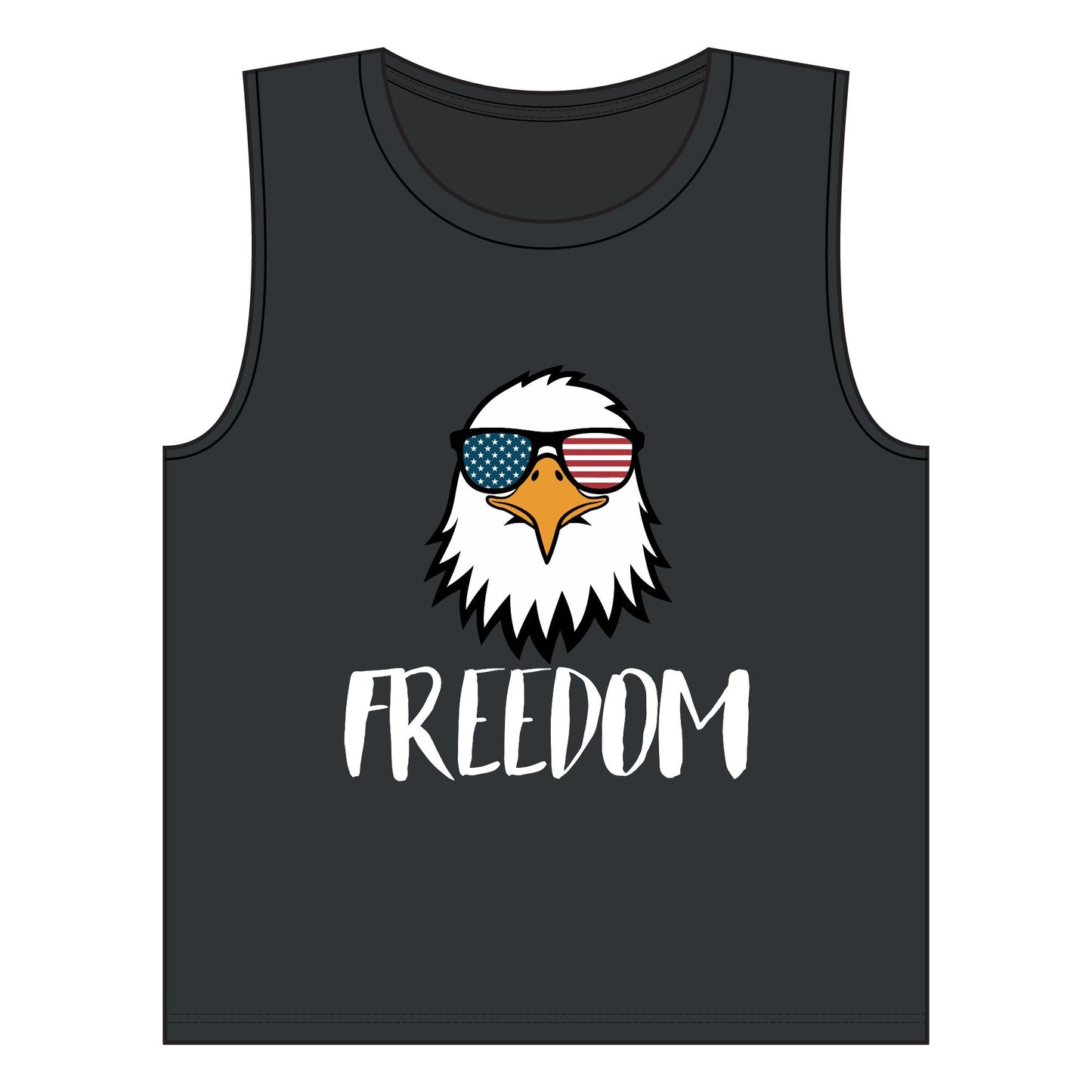 Freedom Eagle Aviator Women's Muscle Tank | USA Bald Eagle Graphic