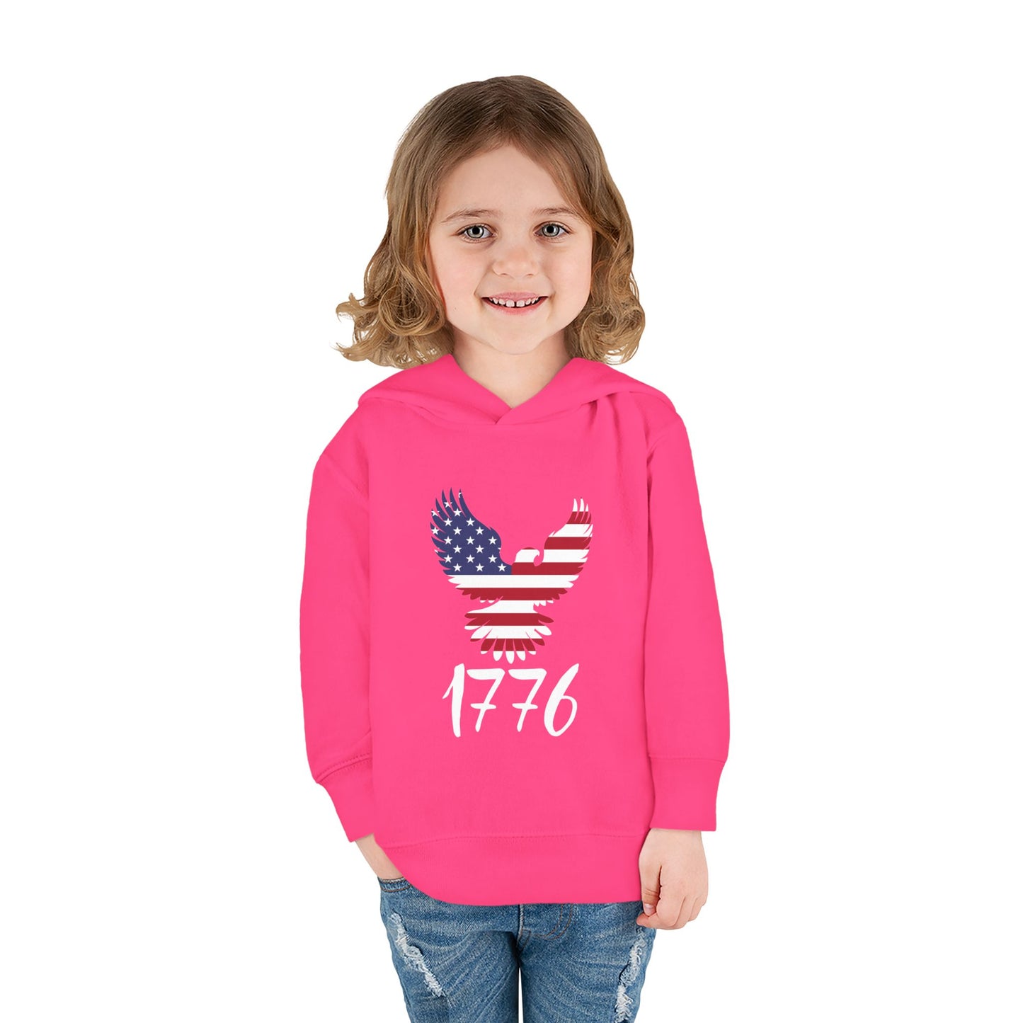 1776 Heritage Toddler Hoodie | USA Bald Eagle Graphic
