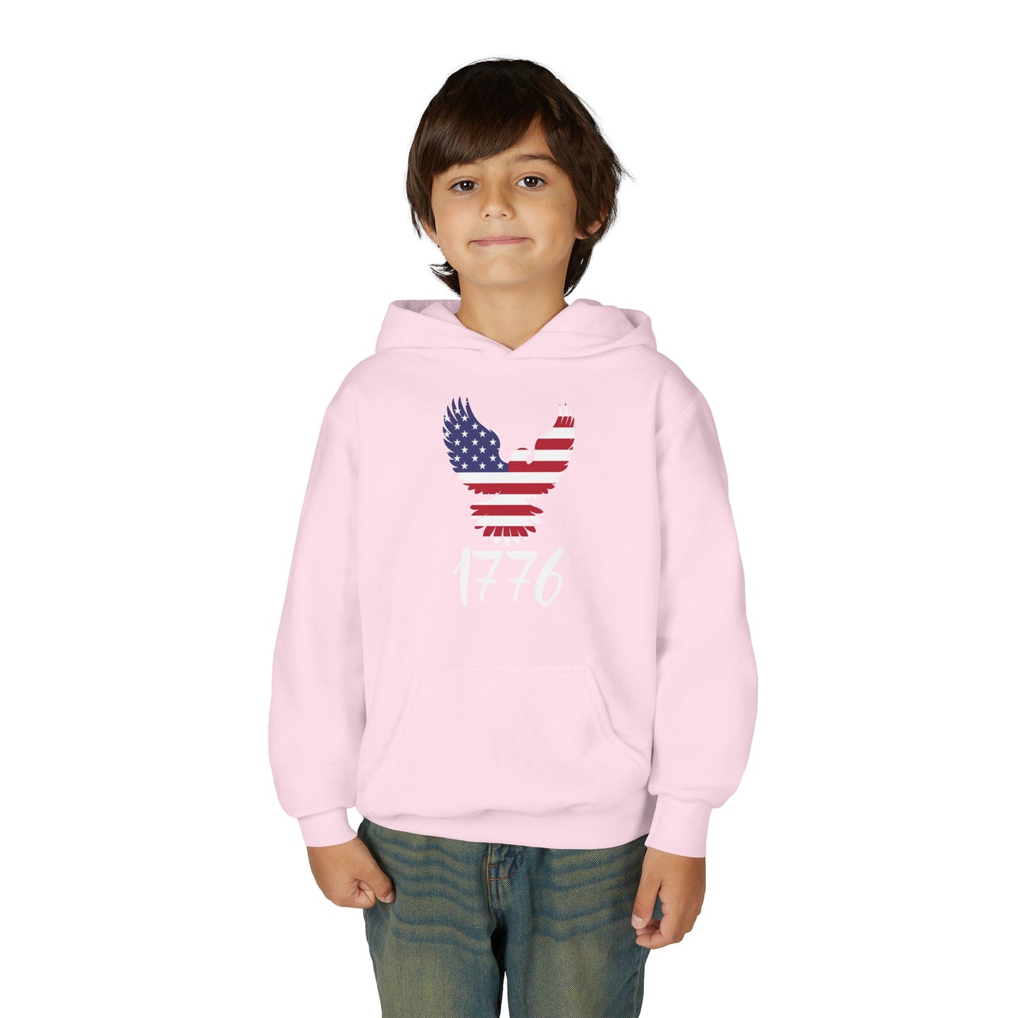 1776 Heritage Youth Hoodie | USA Bald Eagle Graphic
