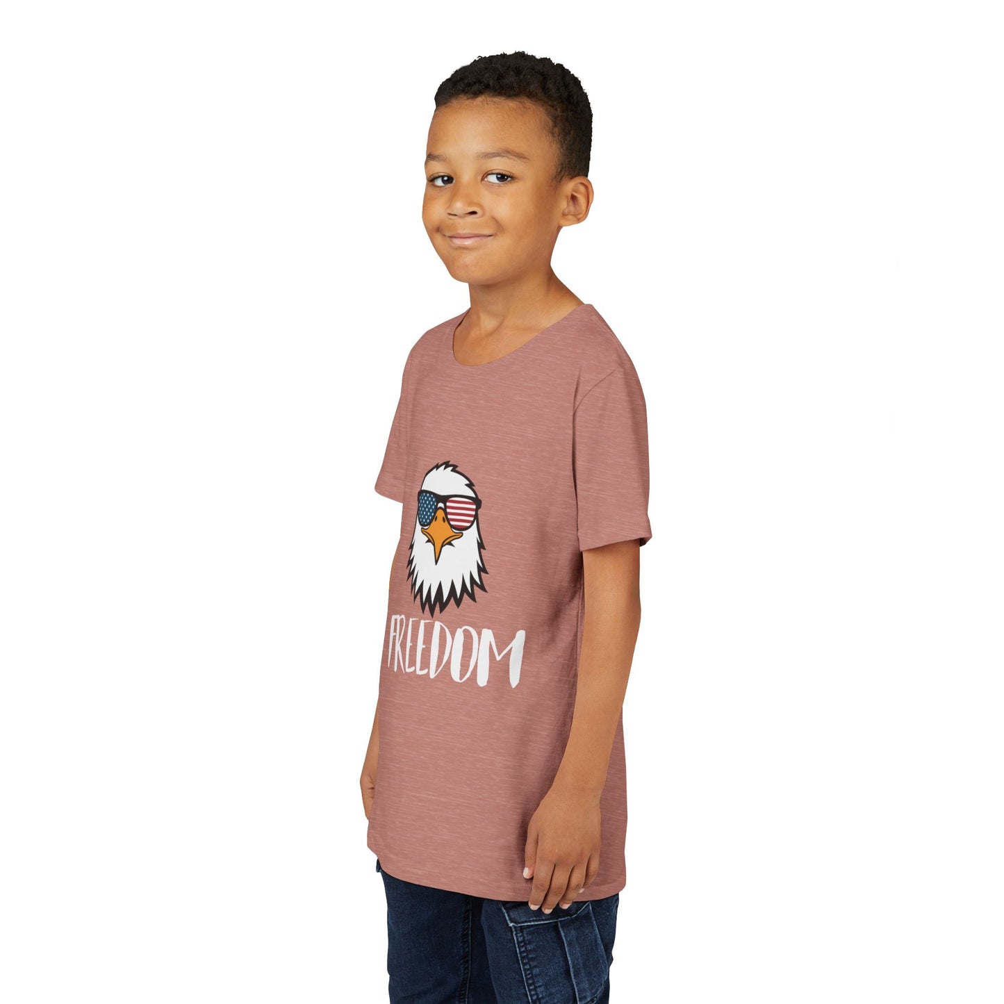Freedom Eagle Aviator Youth T-Shirt | USA Bald Eagle Graphic Tee