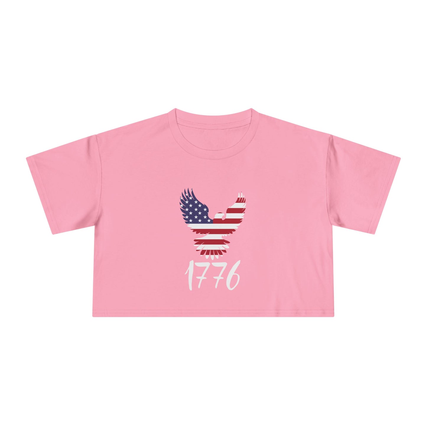 1776 Heritage Women's Premium Crop Top | USA Bald Eagle Graphic
