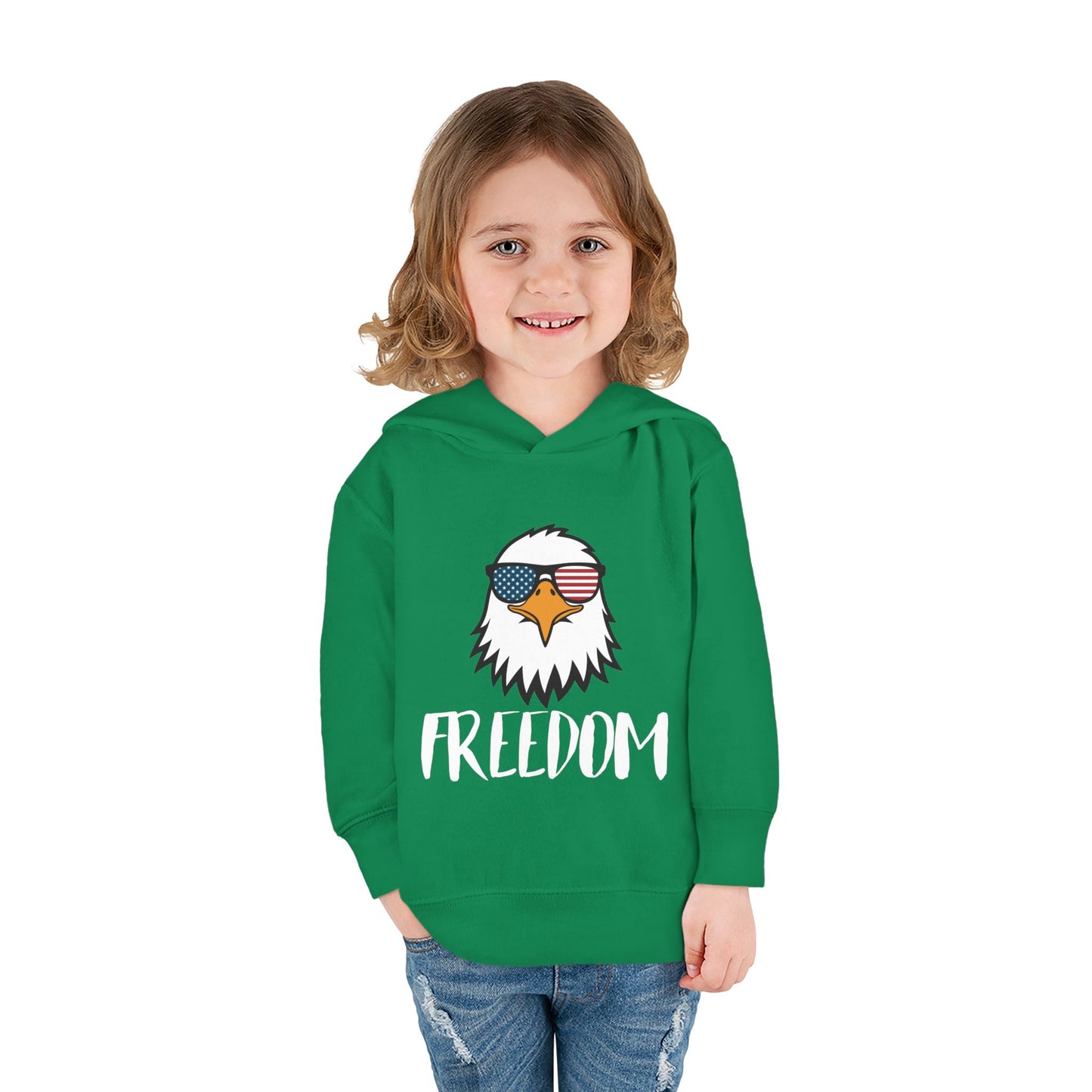 Freedom Eagle Aviator Toddler Hoodie | USA Bald Eagle Graphic