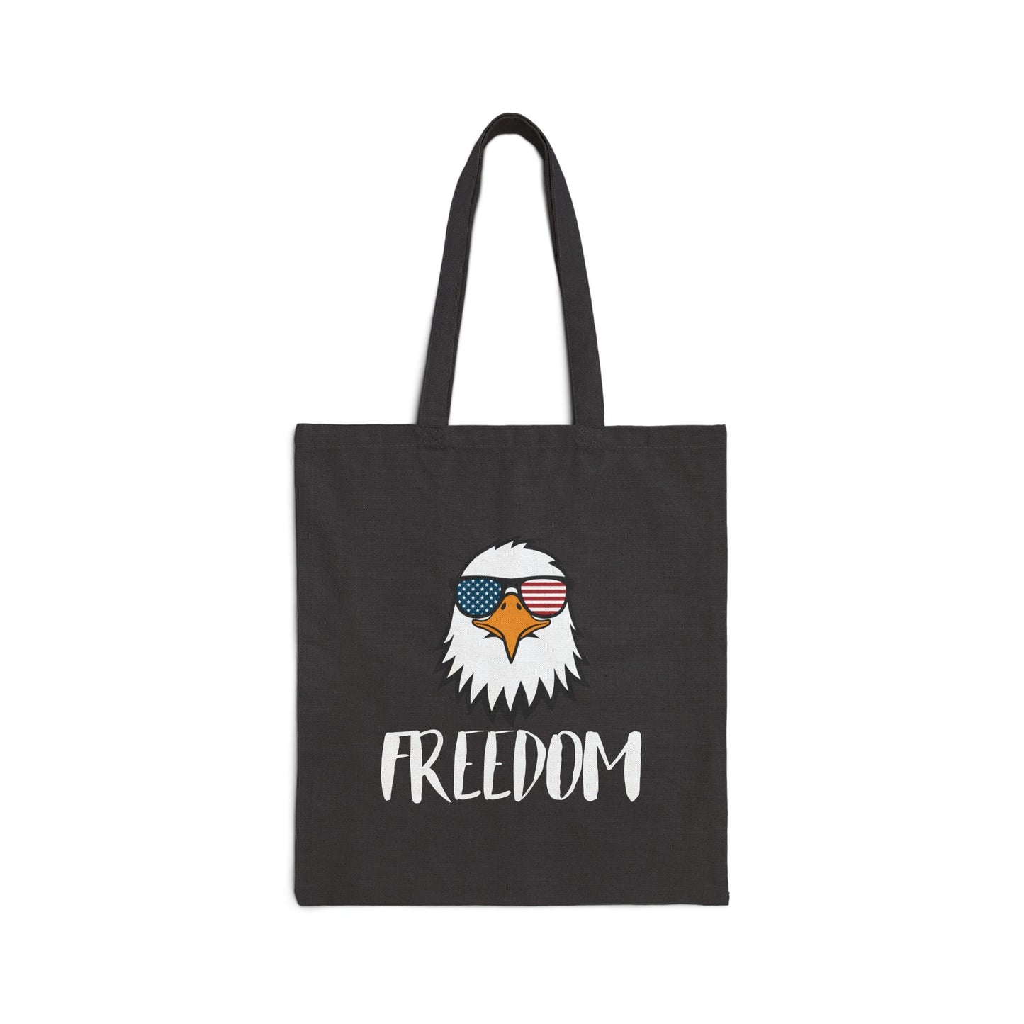 Freedom Eagle Aviator Canvas Tote Bag | USA Bald Eagle Graphic