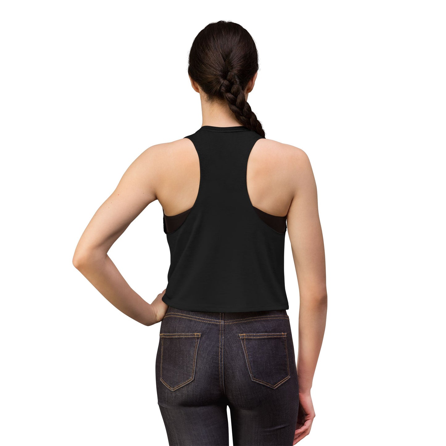 1776 Heritage Women's Racerback Cropped Tank | USA Bald Eagle Graphic