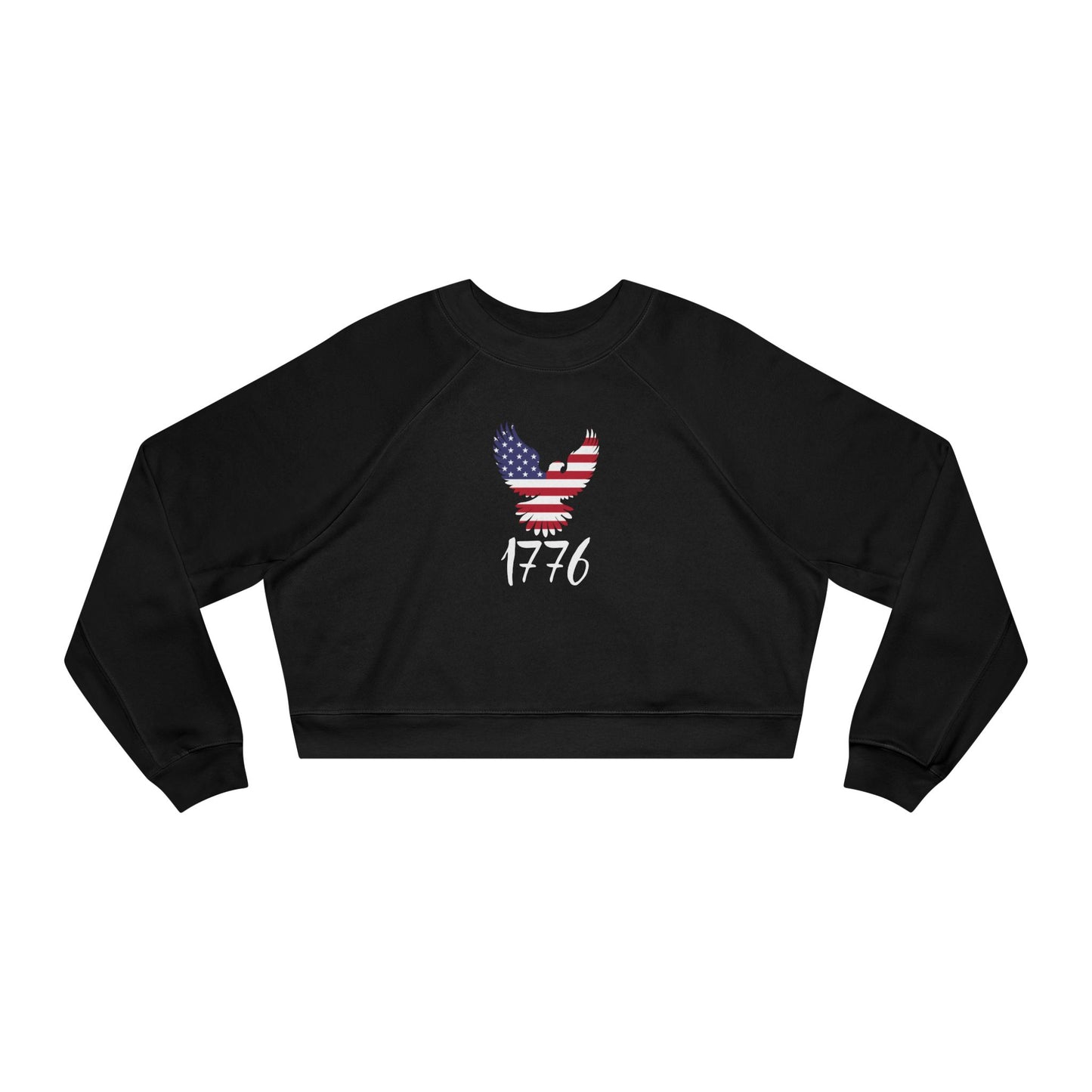 1776 Heritage Women's Cropped Sweatshirt | USA Bald Eagle Graphic