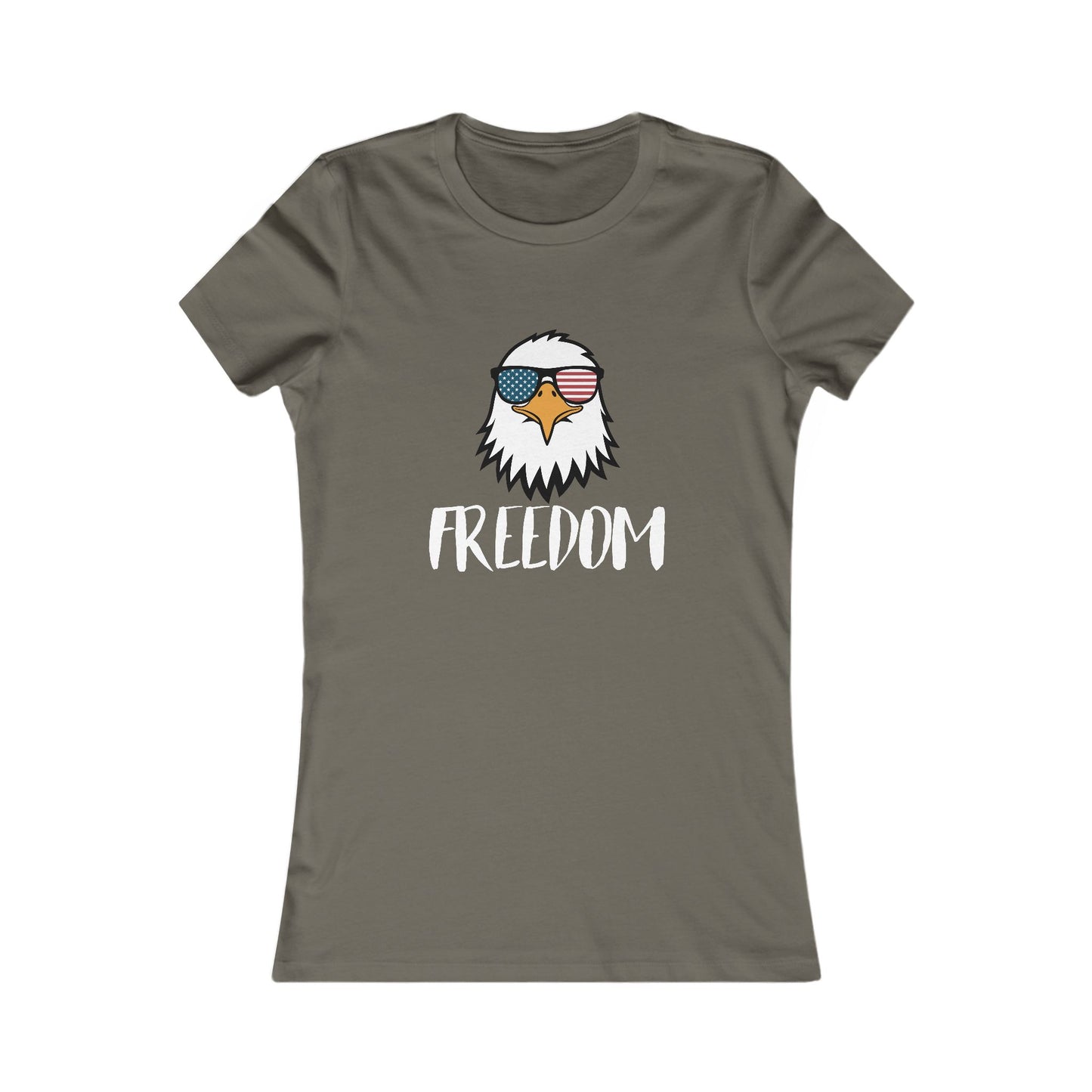 Freedom Eagle Aviator Women's Favorite Tee | USA Bald Eagle Graphic Tee