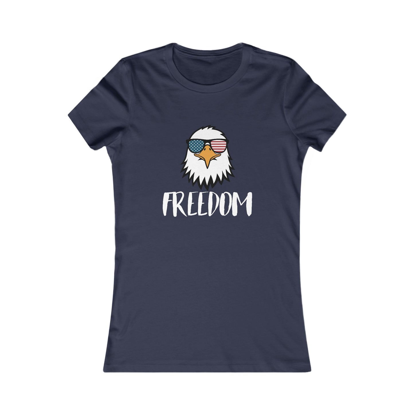 Freedom Eagle Aviator Women's Favorite Tee | USA Bald Eagle Graphic Tee