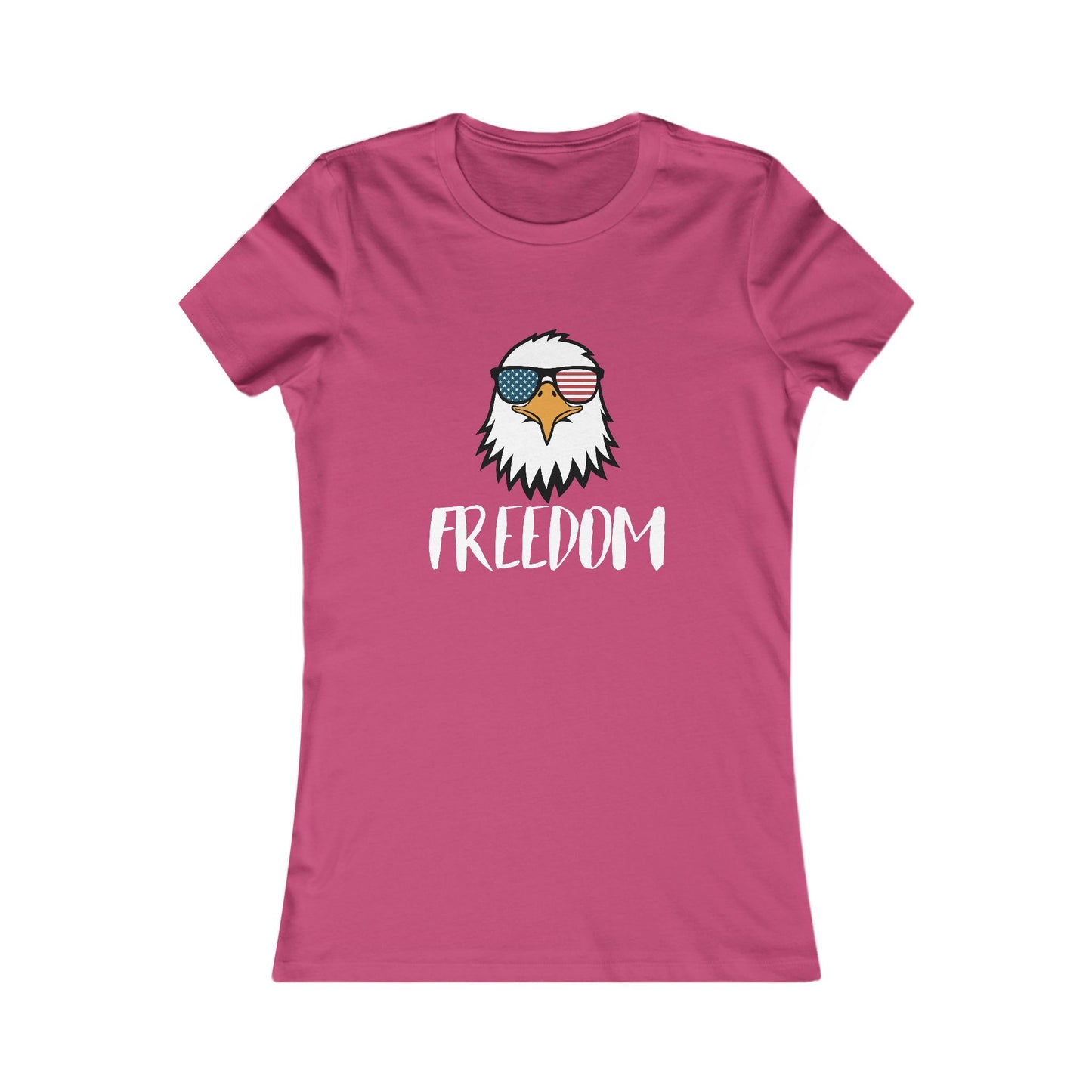 Freedom Eagle Aviator Women's Favorite Tee | USA Bald Eagle Graphic Tee