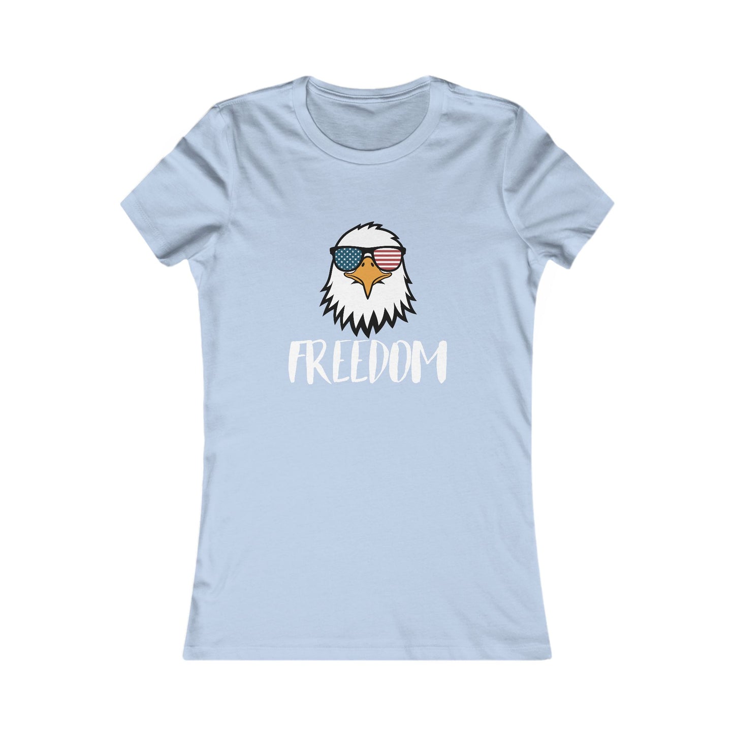 Freedom Eagle Aviator Women's Favorite Tee | USA Bald Eagle Graphic Tee
