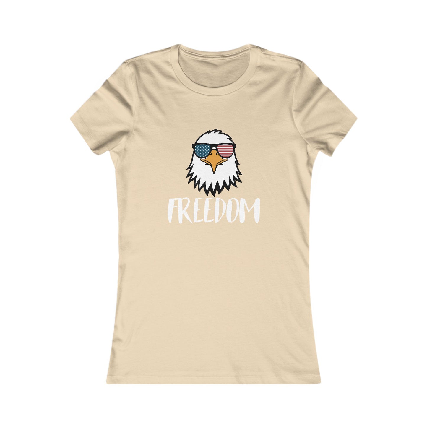 Freedom Eagle Aviator Women's Favorite Tee | USA Bald Eagle Graphic Tee