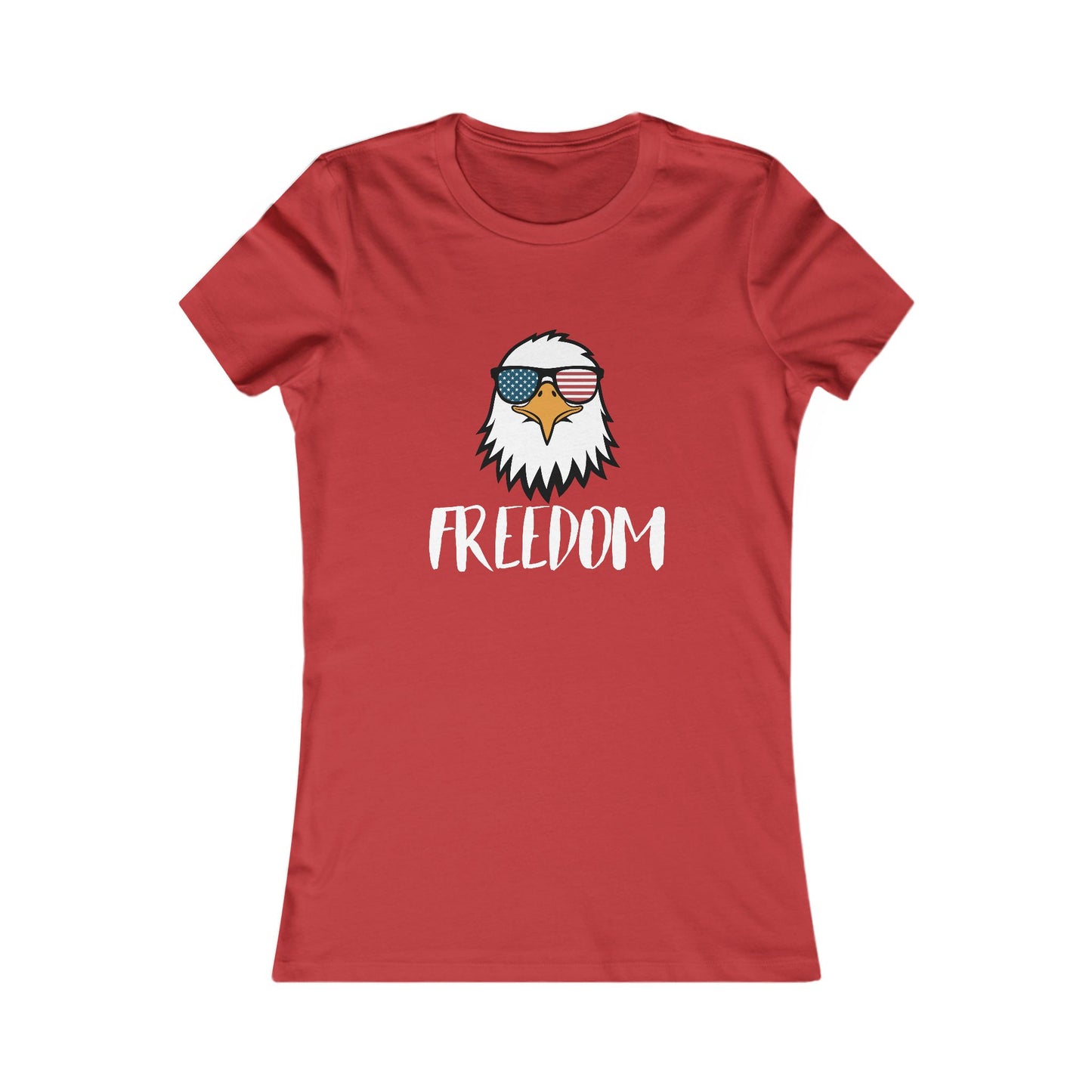Freedom Eagle Aviator Women's Favorite Tee | USA Bald Eagle Graphic Tee