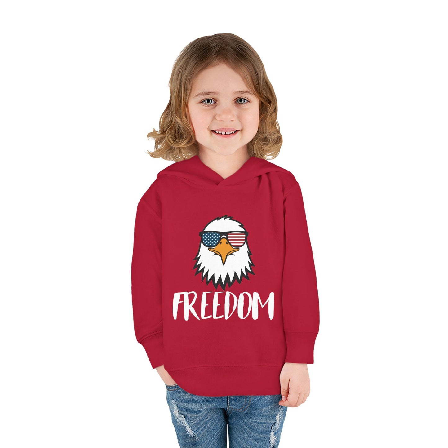 Freedom Eagle Aviator Toddler Hoodie | USA Bald Eagle Graphic