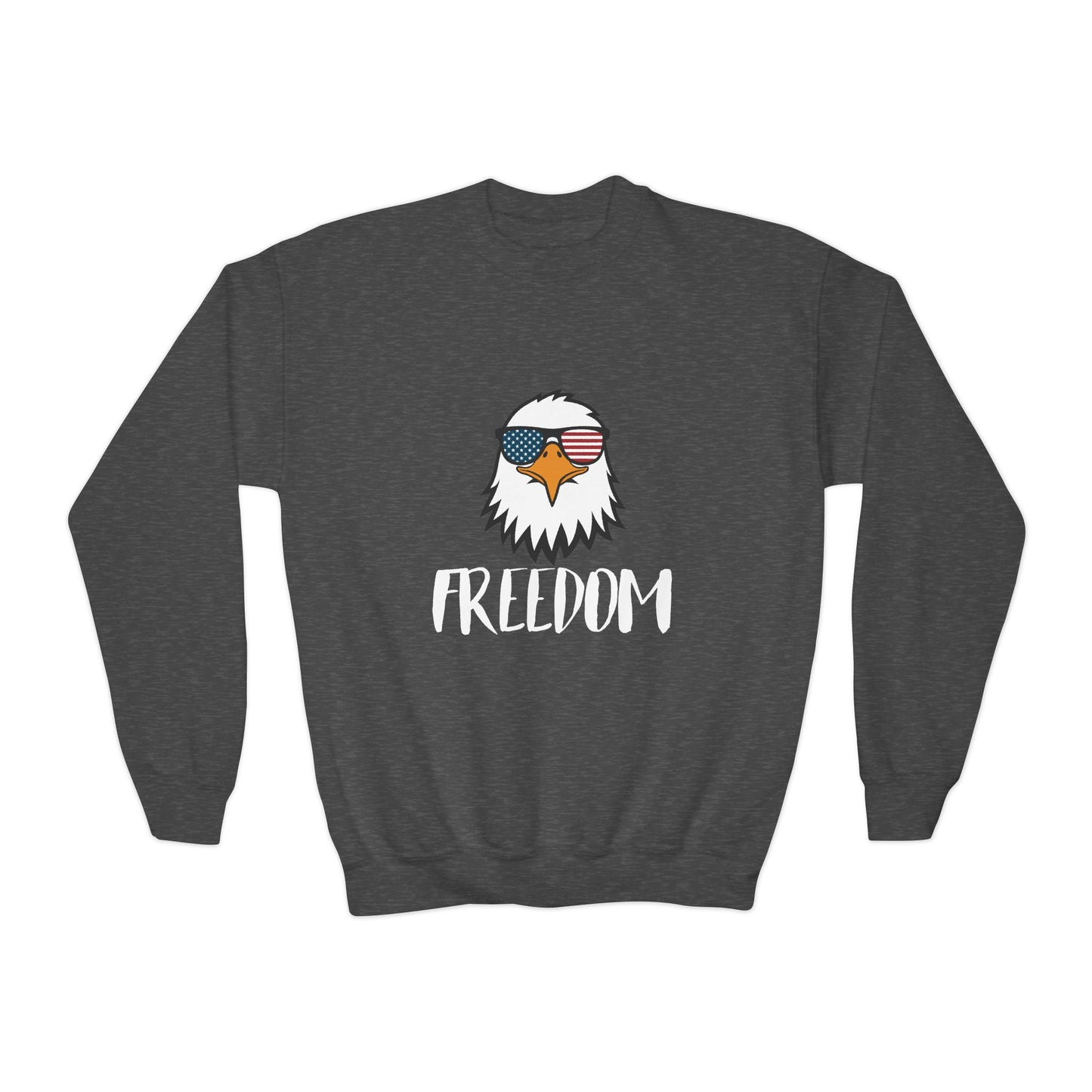 Freedom Eagle Aviator Youth Sweatshirt | USA Bald Eagle Graphic
