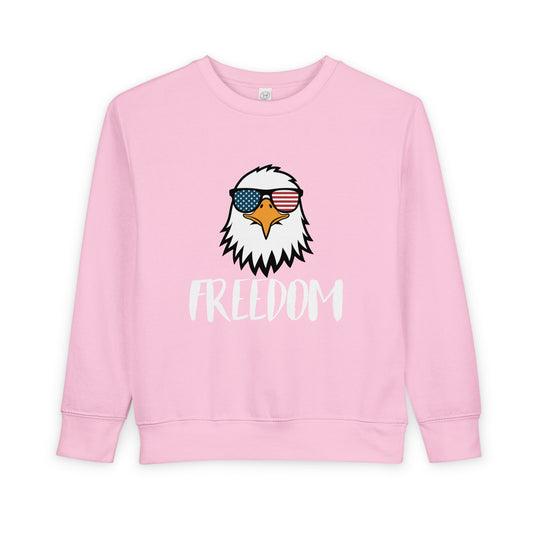 Freedom Eagle Aviator Toddler Sweatshirt | USA Bald Eagle Graphic