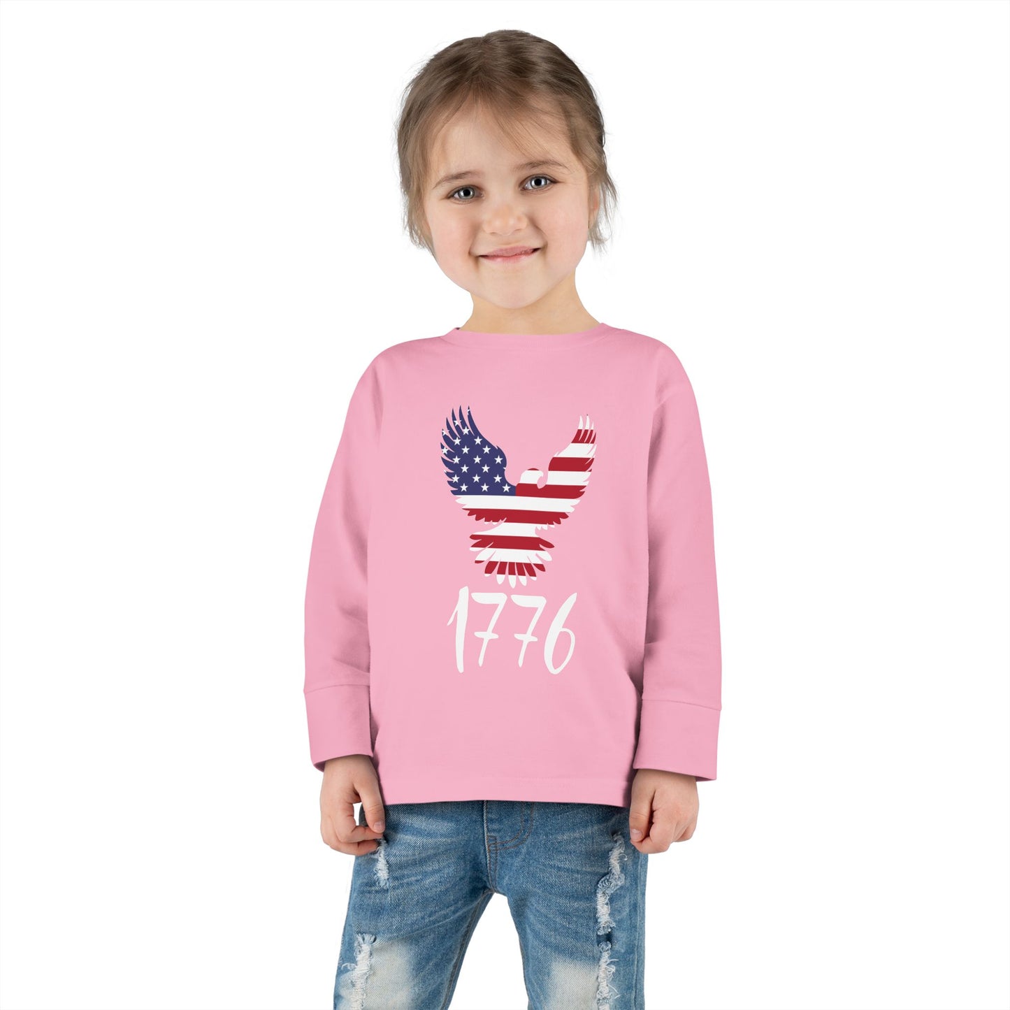 Premium Toddler Long Sleeve Tee - 1776 Heritage | Patriotic American Eagle