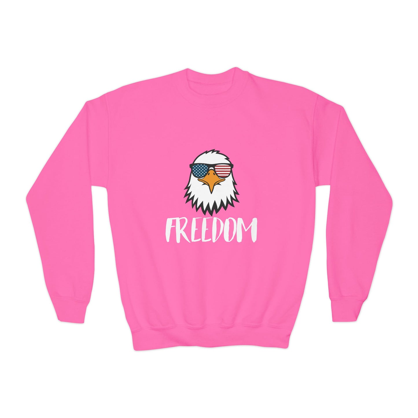 Freedom Eagle Aviator Youth Sweatshirt | USA Bald Eagle Graphic