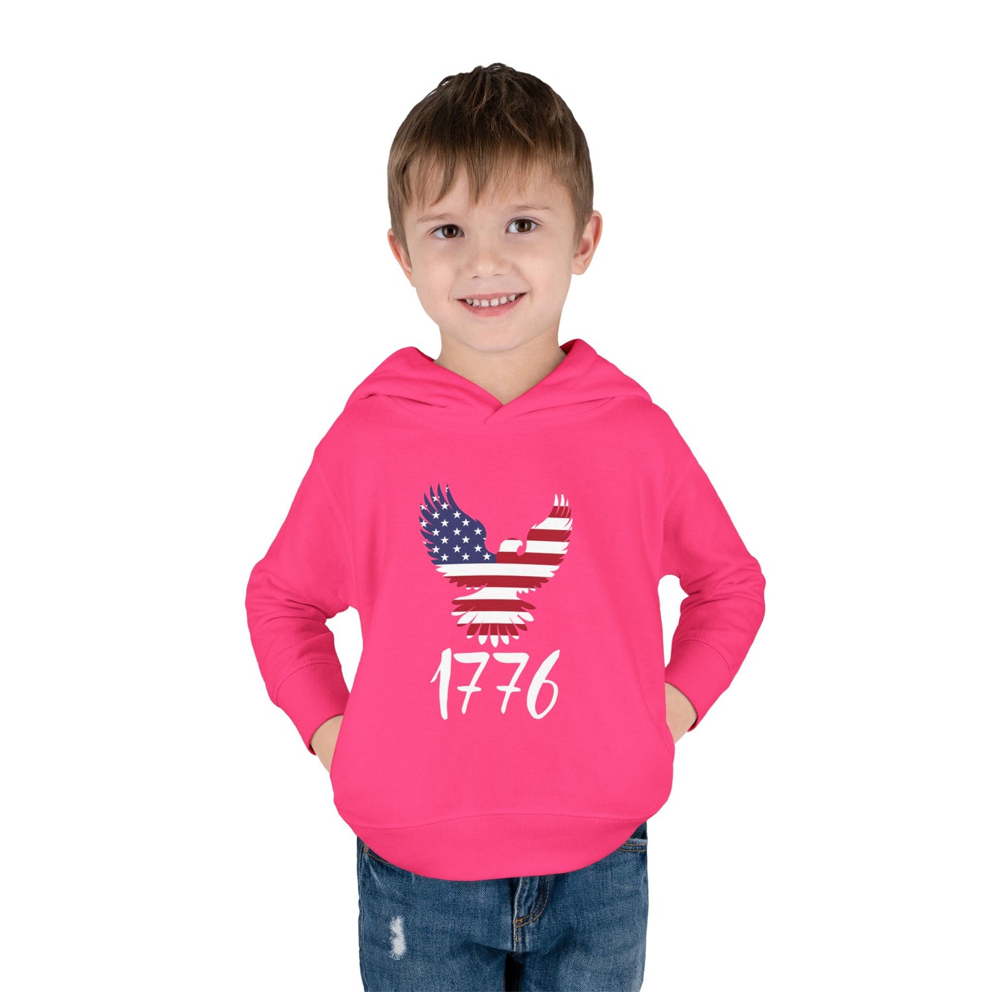 1776 Heritage Toddler Hoodie | USA Bald Eagle Graphic