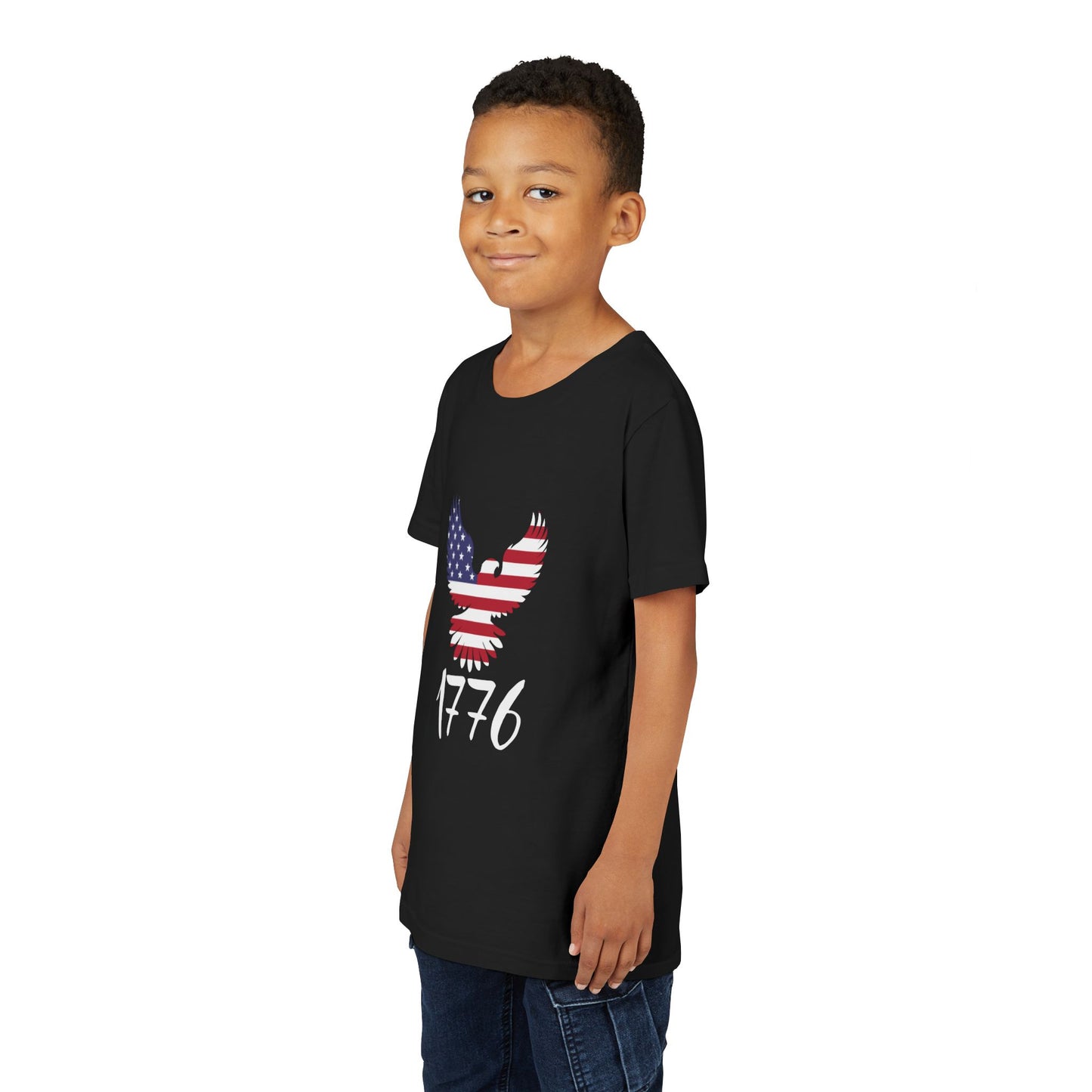 1776 Heritage Youth T-Shirt | USA Bald Eagle Graphic Tee